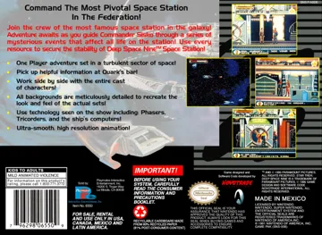 Star Trek - Deep Space Nine - Crossroads of Time (USA) (Beta) box cover back